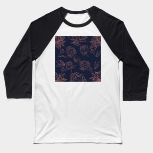 Birds & peonies Baseball T-Shirt